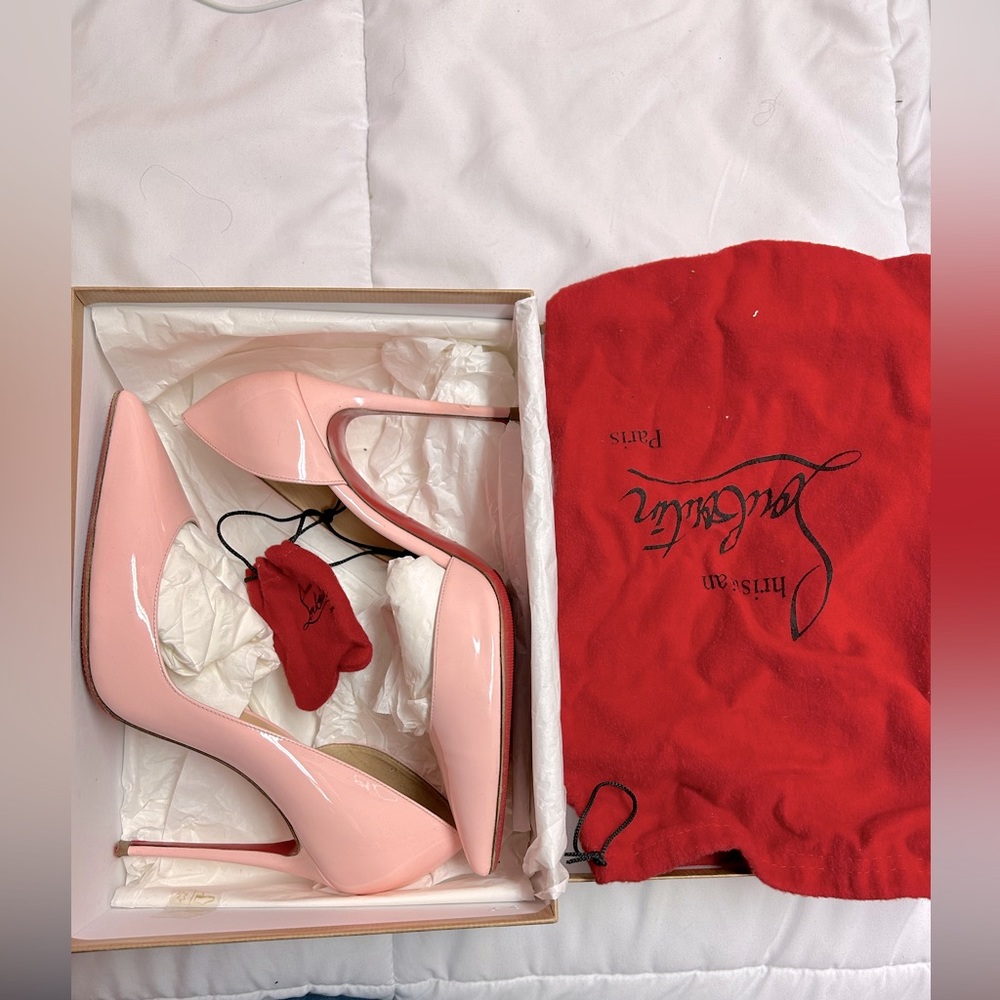 Pink Iriza 100 Patent Christian Louboutin Heels